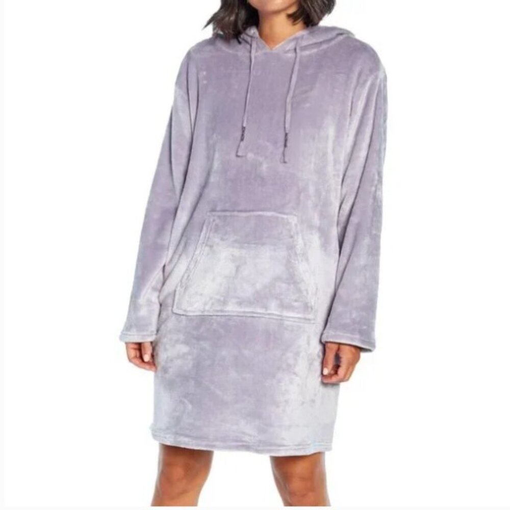 Wildfox Ladies Plush Hooded Lounger Purple S/M